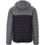 black and grey two tone puffer jacket
