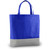blue and grey tote bag