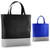 black and grey tote bag