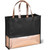 metallic rose gold shopper bag