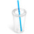 personalised clear plastic tumbler cup with straw
