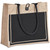 jute & black canvas bag