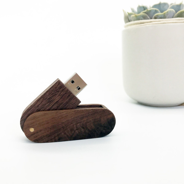 walnut wood USB flash drive