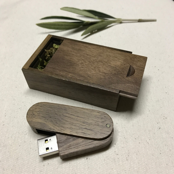 walnut wooden usb with wooden box walnut wooden usb with wooden box