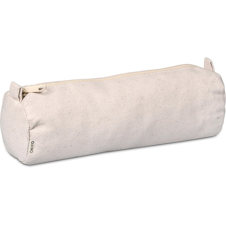 cotton canvas pouch with zipper closure