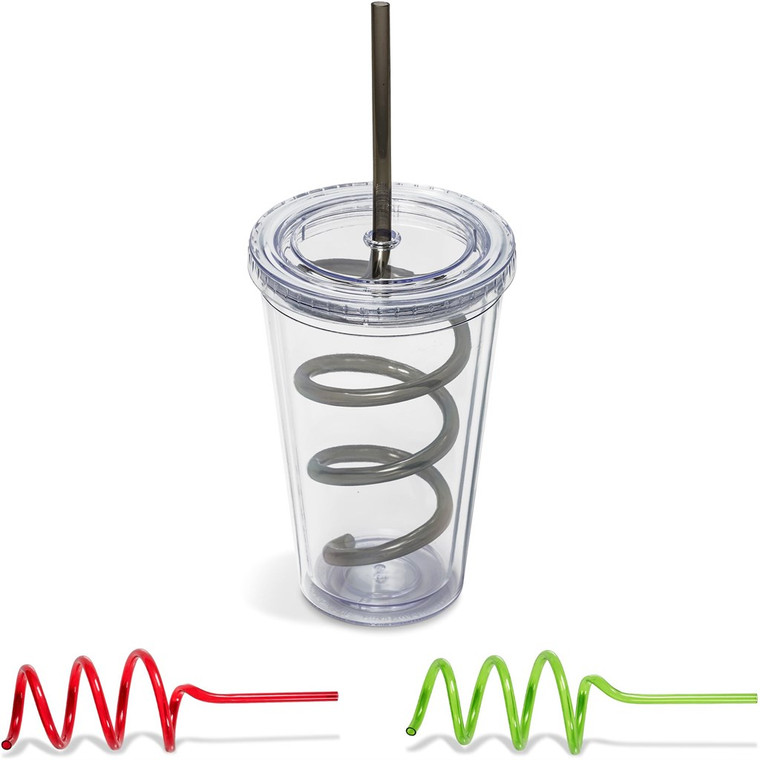 BPA free acrylic tumbler with straw