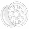 HUSTLER 606821 WHL 12X7.00 5X4.5 SLV HUSTLER genuine Part Number 606821