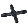 HUSTLER 1/4" HOSE BARB CROSS 604322 - Image 1
