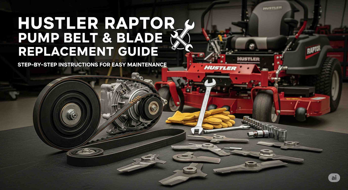 How to Replace the Pump Belt and Blades on a Hustler Raptor in 7 Steps