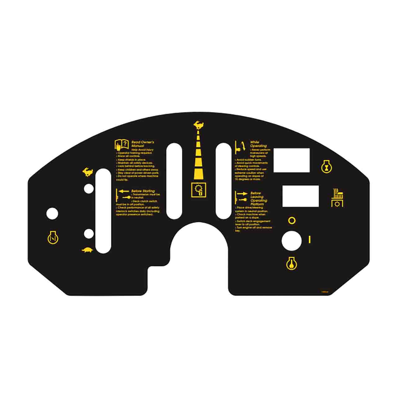 HUSTLER 788844 - DECAL TSHB CONTROL PANEL - HUSTLER genuine Part