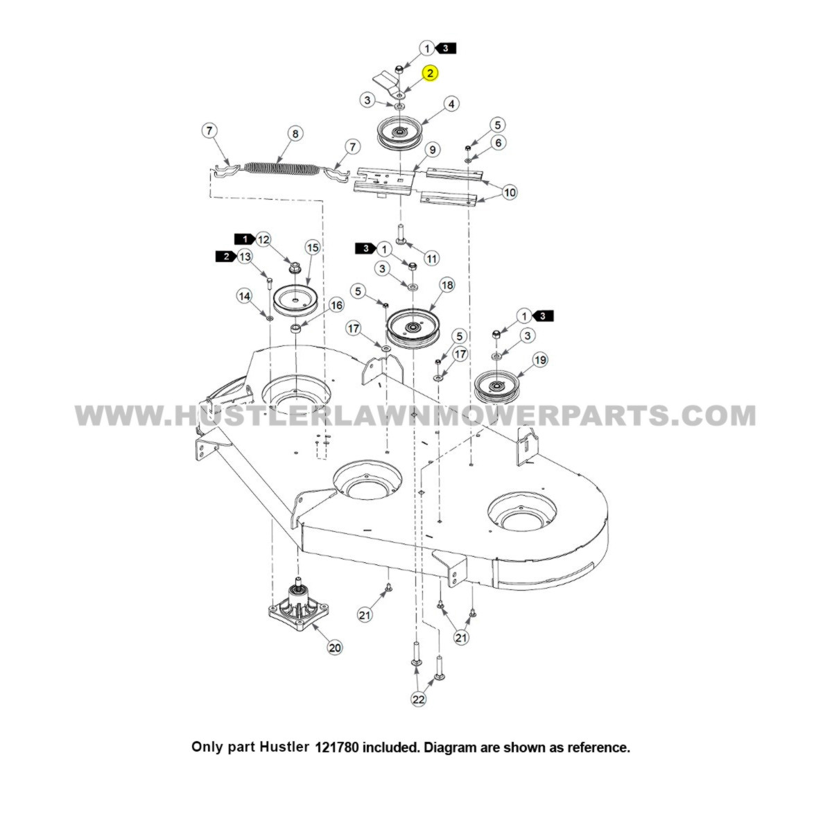CCC10 タロ SAR Hustler 121780 Belt Guide OEM | HUSTLER LAWN MOWER PARTS