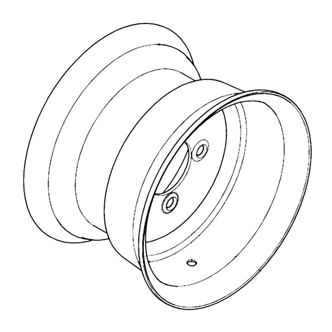 605151 - WHL 10X7.00 4X4.0 BLK - HUSTLER Genuine Part