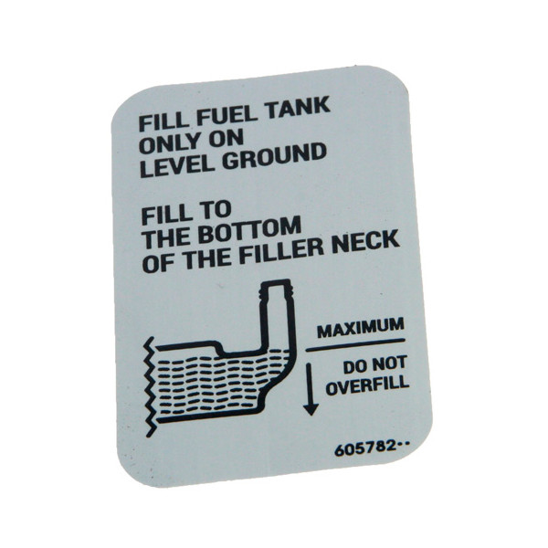 HUSTLER 605782 DECAL LEVEL FUEL BLOWM - Genuine Part