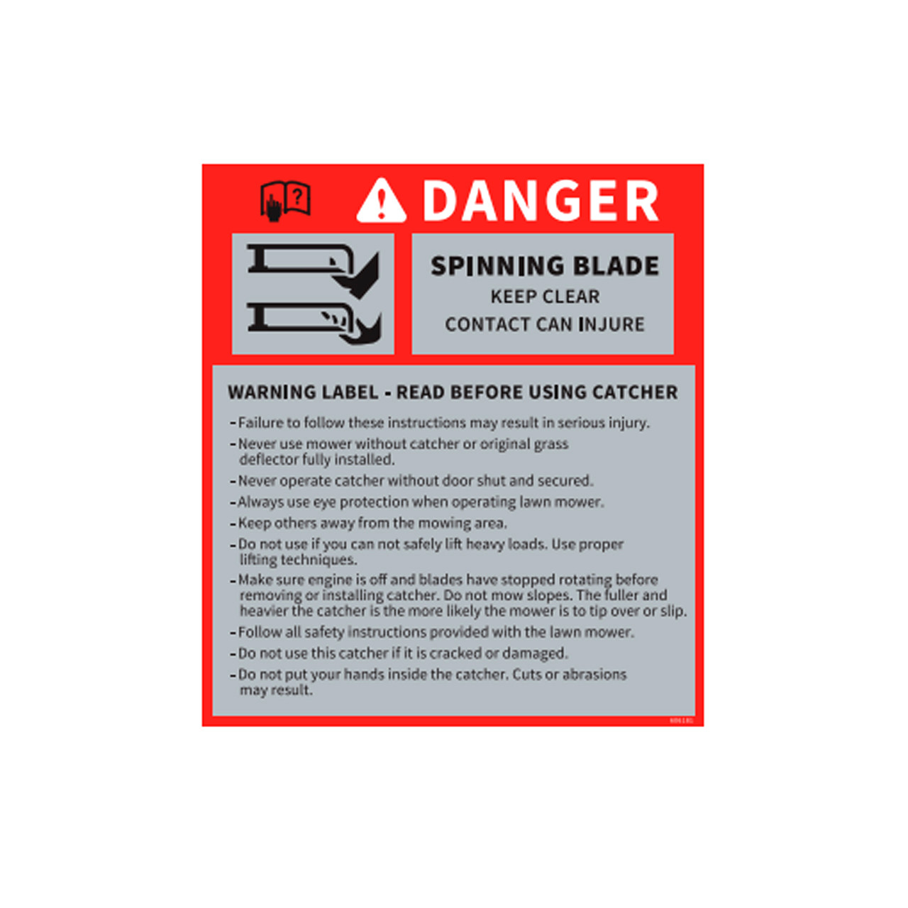 606181 - DECAL WARNING - HUSTLER Genuine Part