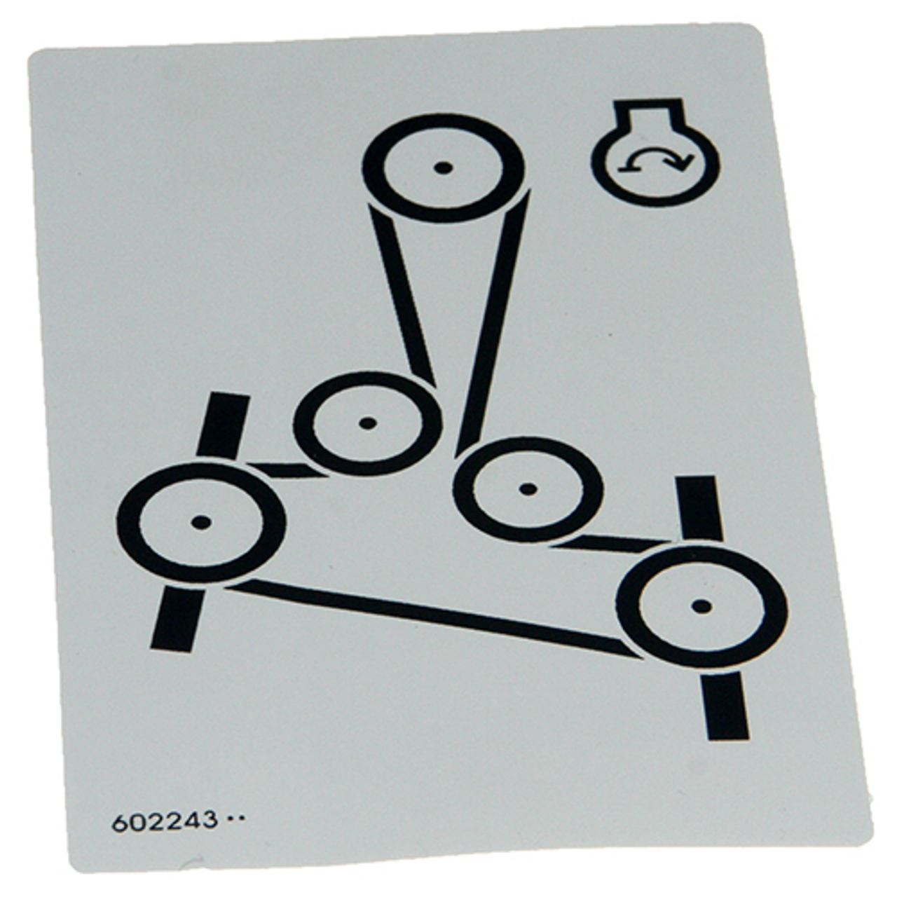3点 HUSTLER 602243 DECAL BELT ROUTING - Genuine Part