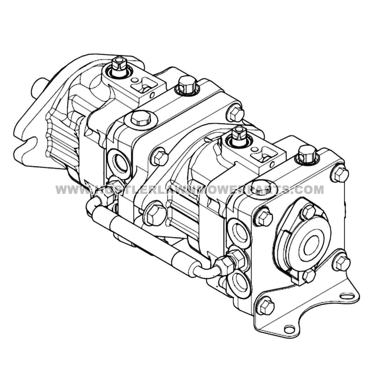 603650 - PUMP 21CC TANDEM - HUSTLER Genuine Part