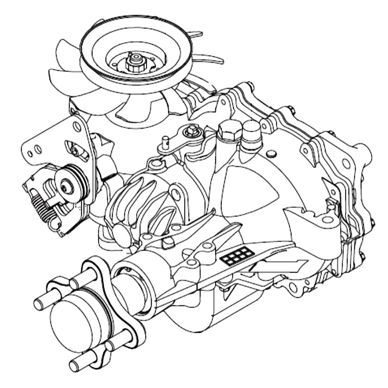 HUSTLER 607089 - ZT3100 24.74:1 TRANS - HUSTLER genuine Part Number 607089