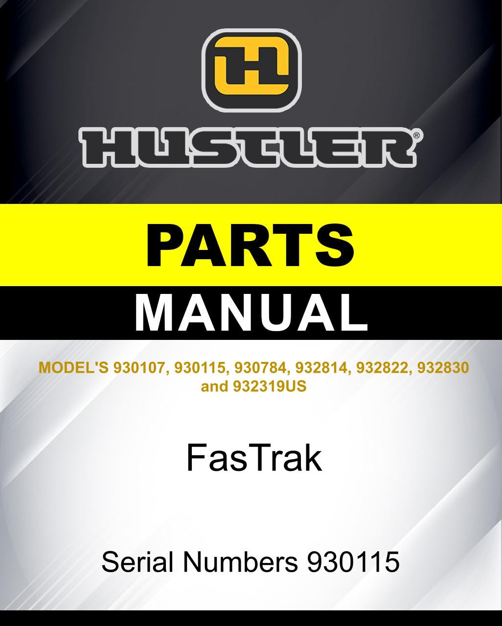 Hustler FasTrak SN 930115 parts manual | Hustler Lawnmower Parts