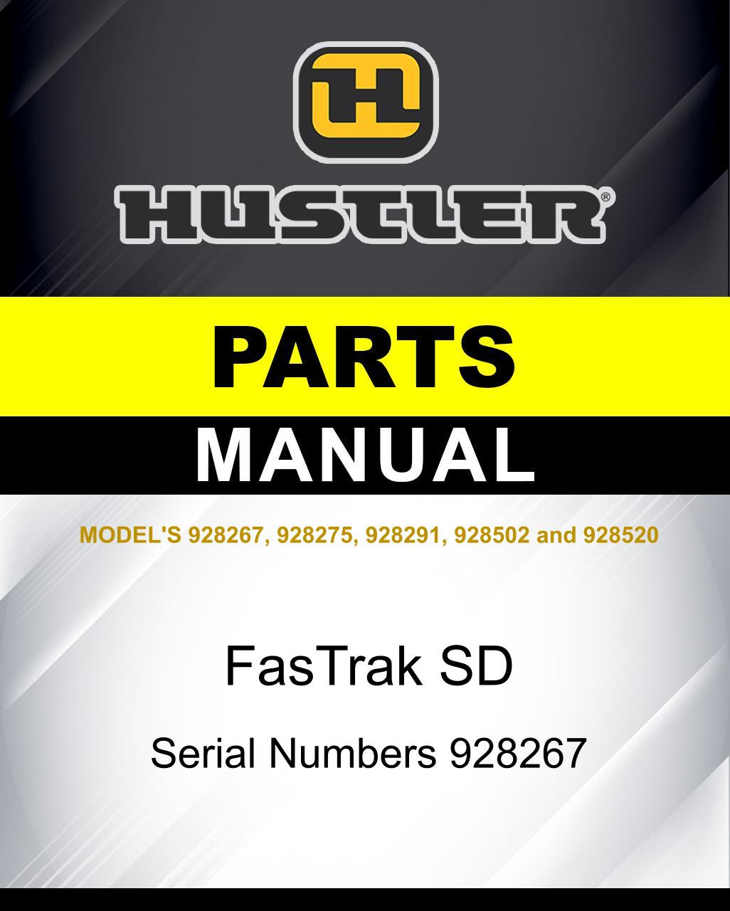 Hustler FasTrak SD SN 928267 parts manual | Hustler Lawnmower Parts