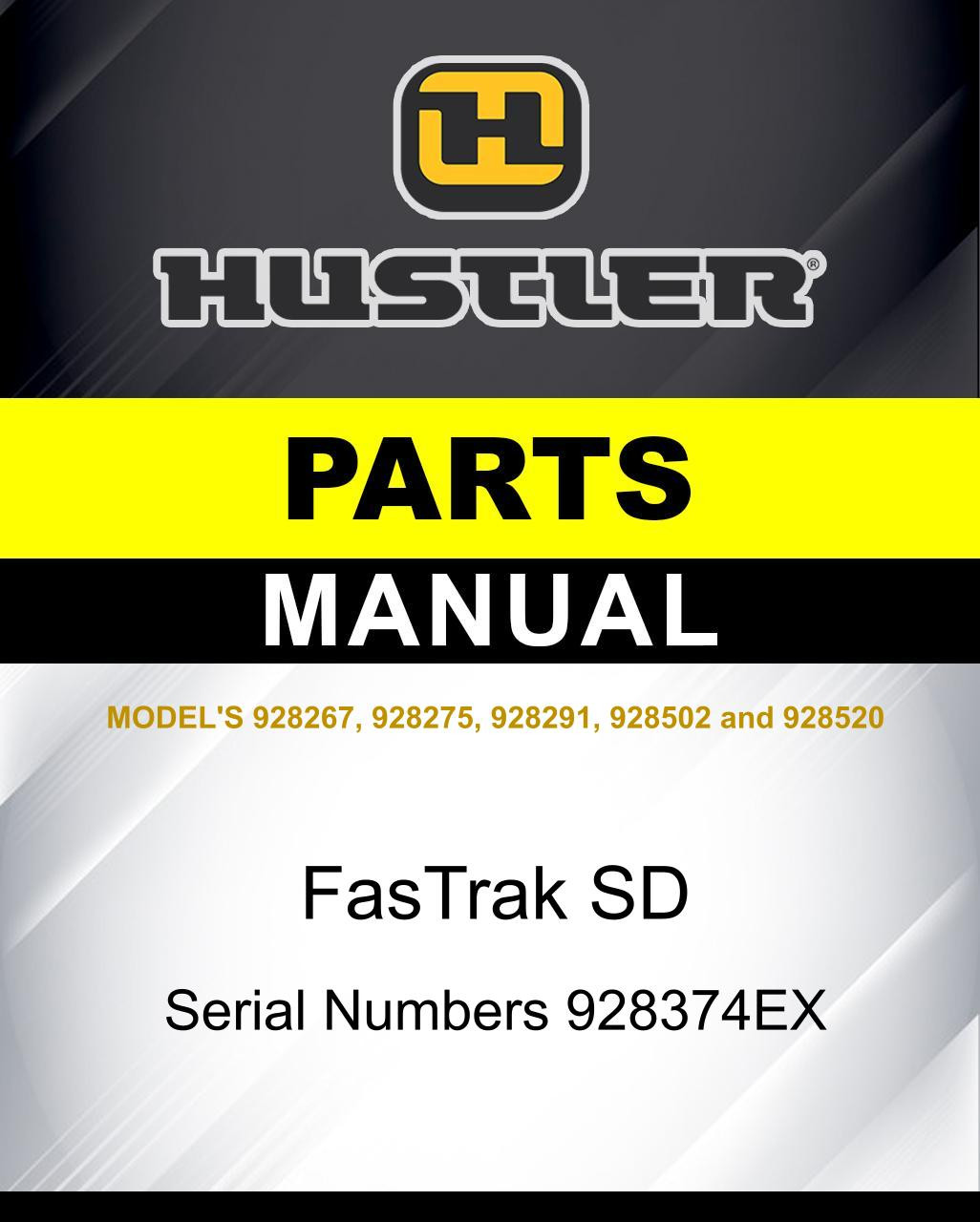 Hustler FasTrak SD SN 928374EX parts manual | Hustler Lawnmower Parts