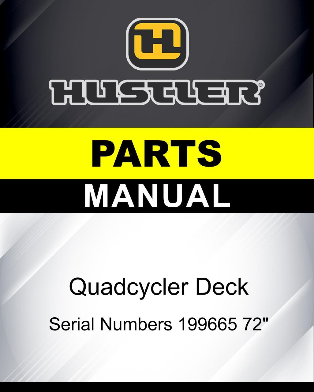 Hustler Quadcycler Deck SN 199665 72