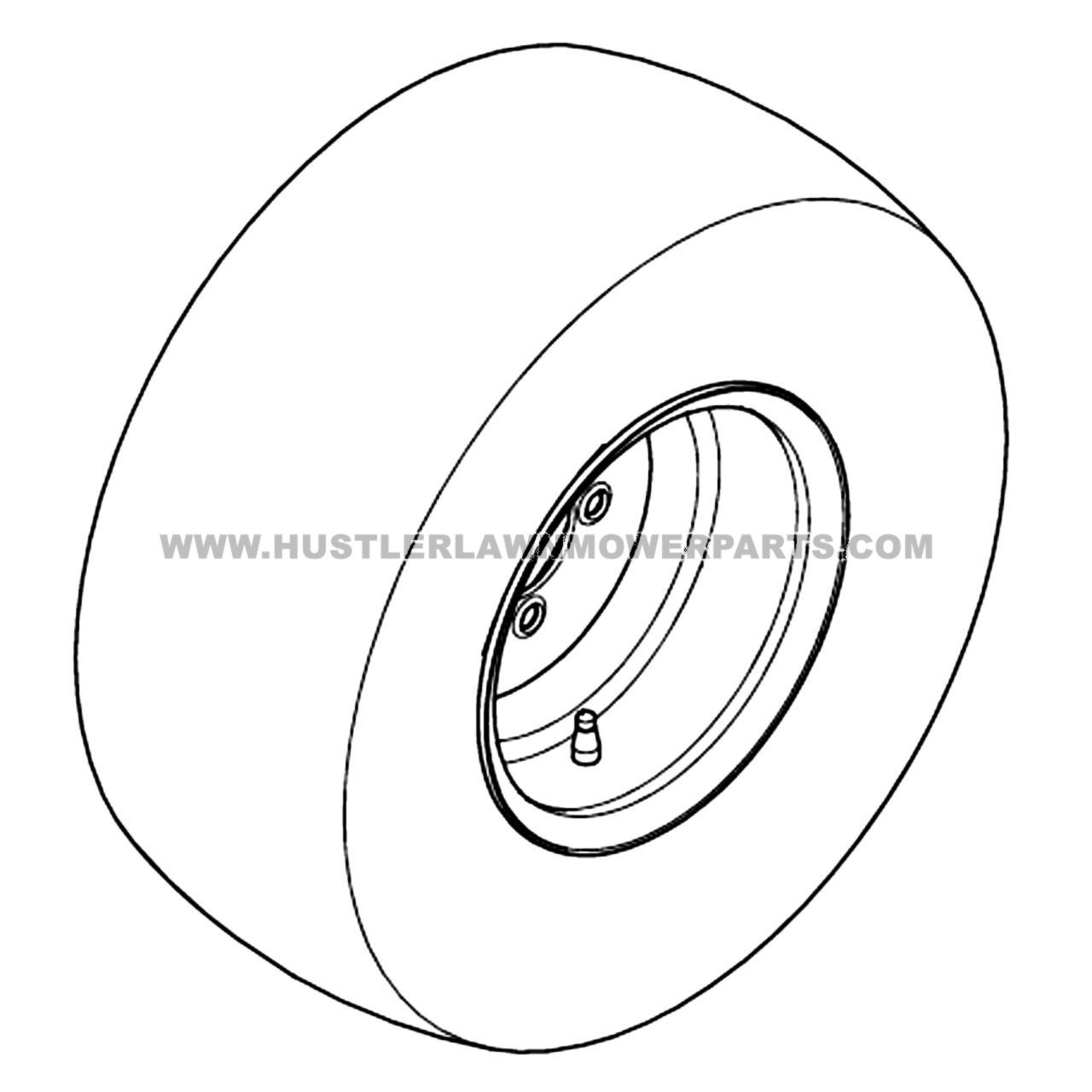 607814 - TIR/WHL 22X9.50-10 BLK - HUSTLER Genuine Part