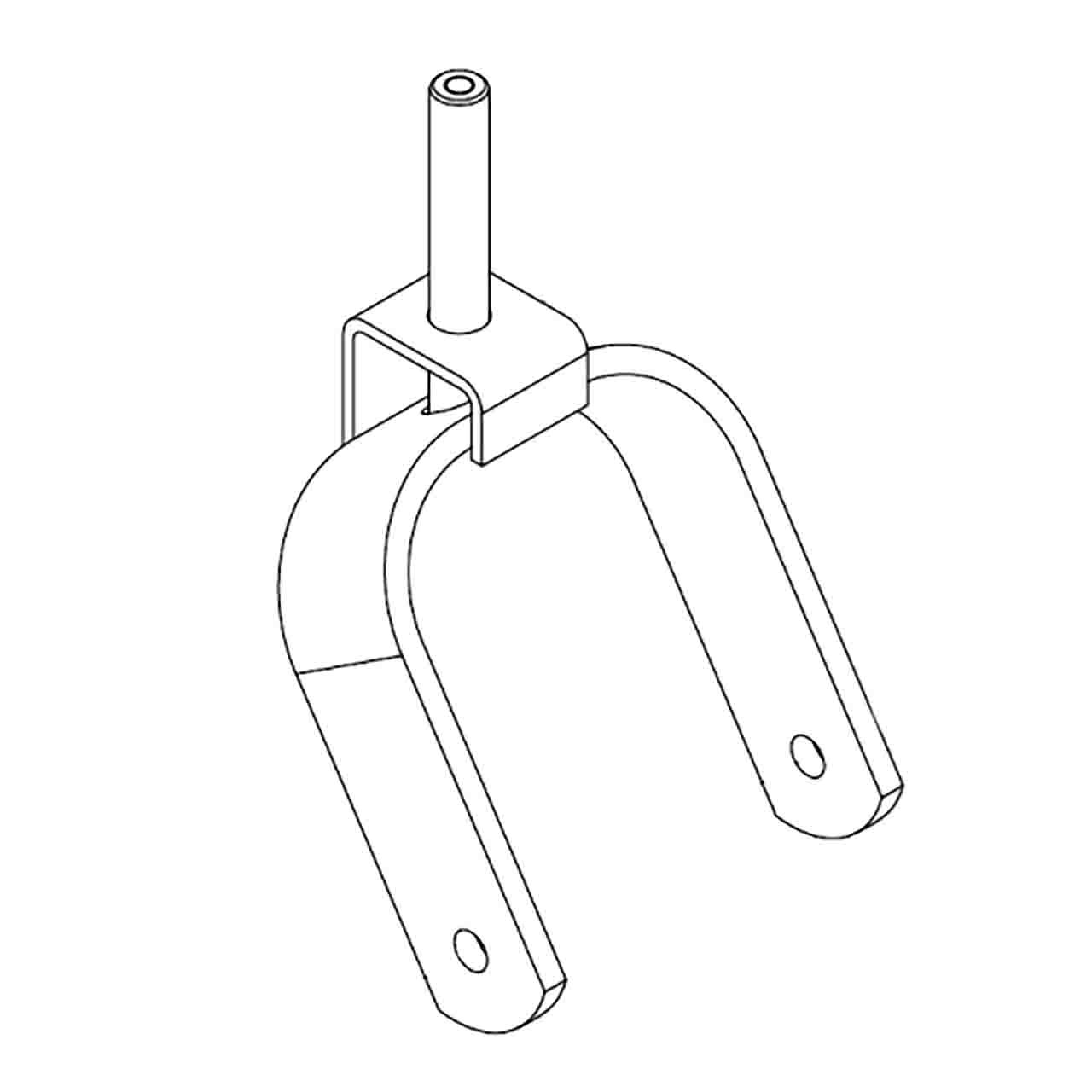 HUSTLER 123644-2 CASTER FORK - Genuine Part