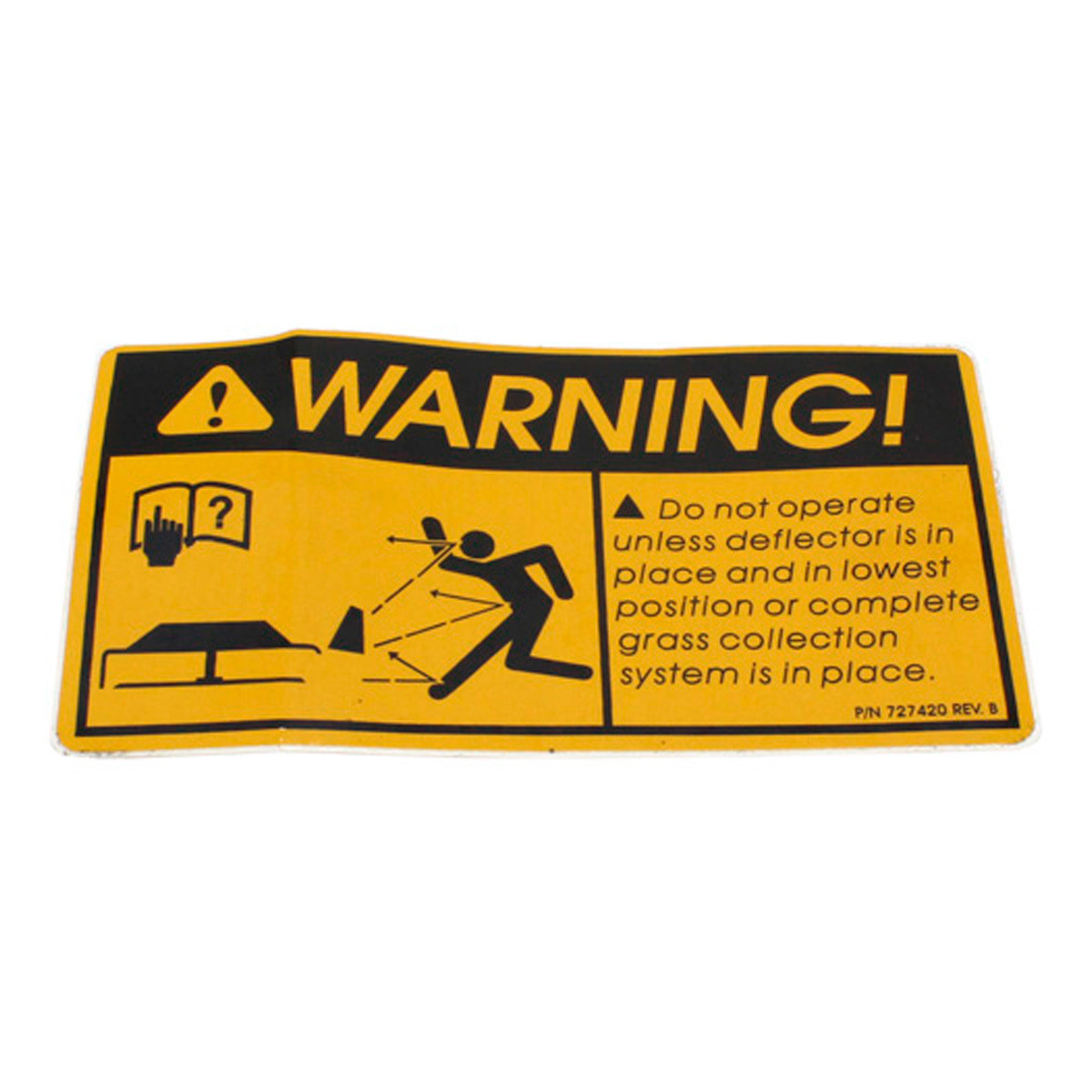 727420 - DECAL DEFLECTOR SHIELD - HUSTLER Genuine Part