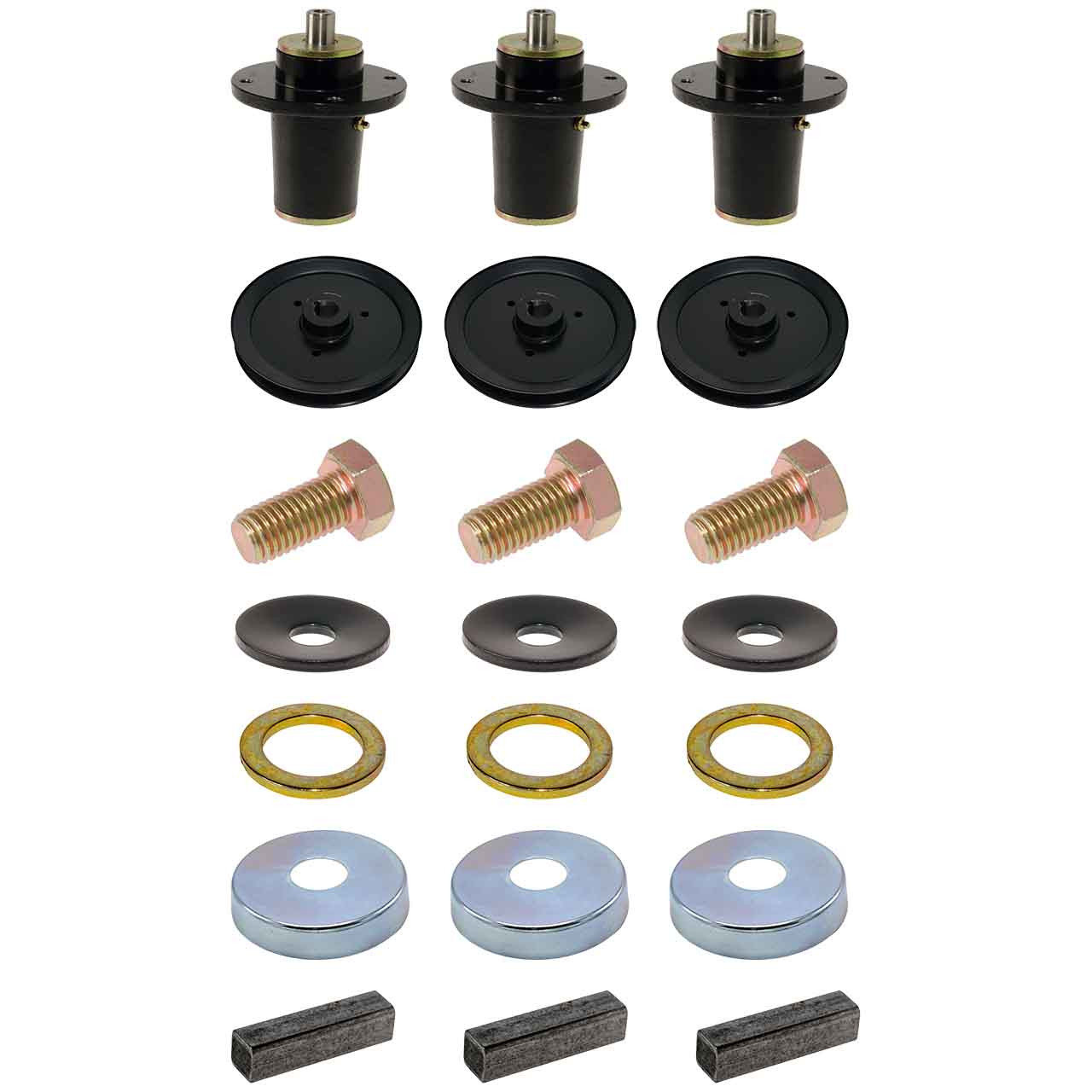 Complete Spindle Kit With Pulleys For Hustler Super Z 60