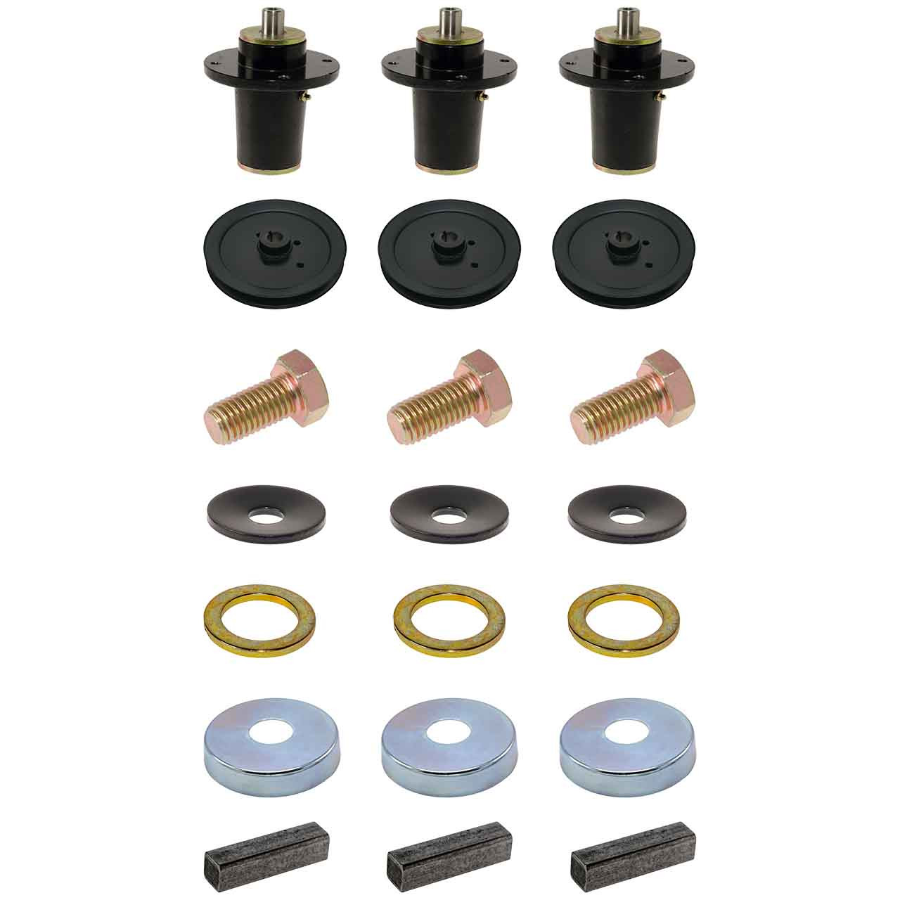 Complete Spindle Kit With Pulleys For Hustler Super Z 72