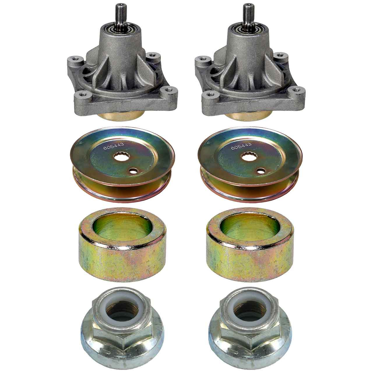 Complete Spindle Kit With Pulleys For Hustler SurferPro 34