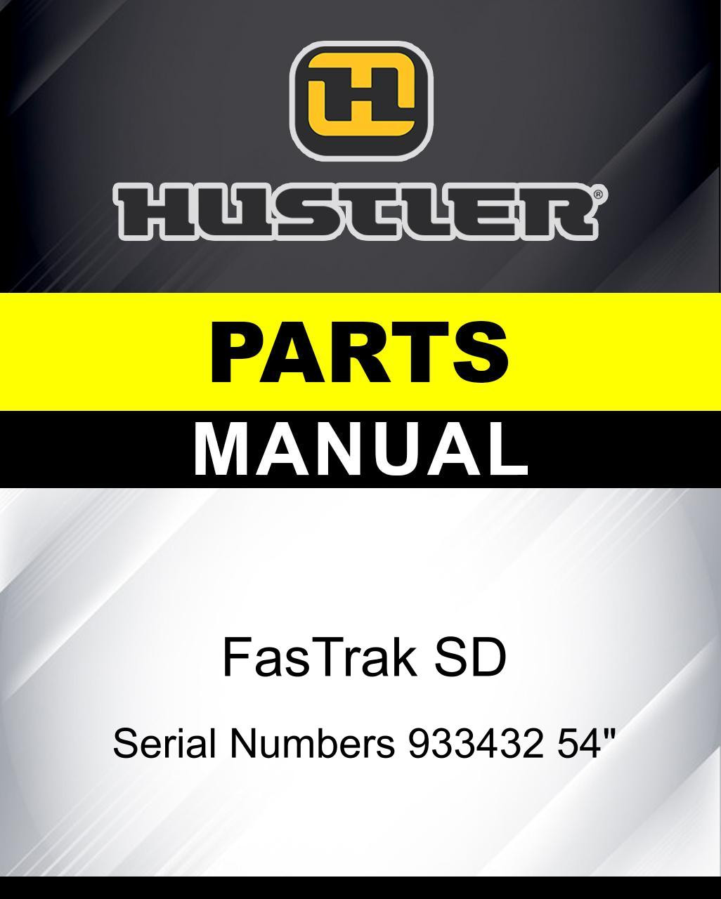 Parts Manual FasTrak SD HUSTLER LAWN MOWER PARTS