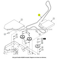 Parts lookup Hustler 602855 B-Sec 72" Belt OEM diagram