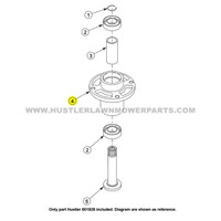 Parts lookup Hustler 601828 Blade Spindle Housing OEM diagram