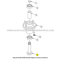 Hustler 601829 - Lawn Mower Blade Spindle Shaft OEM