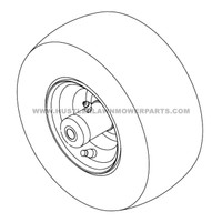 HUSTLER 607646 - TIRE/WHEEL 13X6.50-6 SLV - Image 2