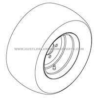 HUSTLER 607816 - TIRE/WHEEL 20X10.00-10 BLK - Image 2