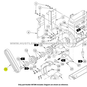 parts lookup Hustler 087296 3v450 Belt OEM diagram parts lookup Hustler 087296 3v450 Belt OEM diagram