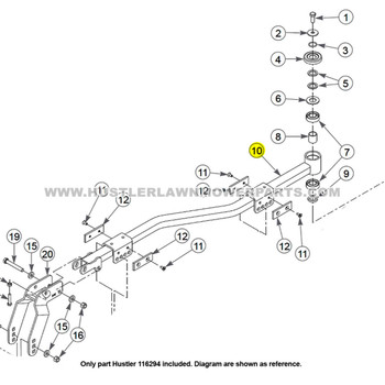 Parts lookup Hustler 116294 Gauge Wheel OEM diagram