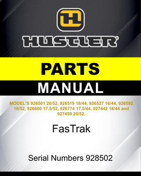 Hustler FasTrak SN 930784 parts manual | Hustler Lawnmower Parts