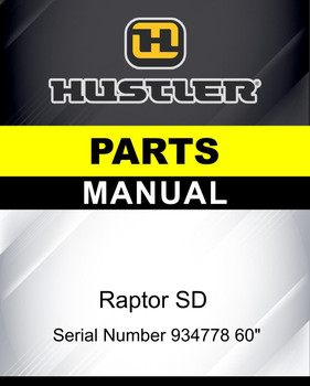 リクエスト品 Hustler Raptor SD and Raptor SDX SN 934778 parts manual | Hustler
