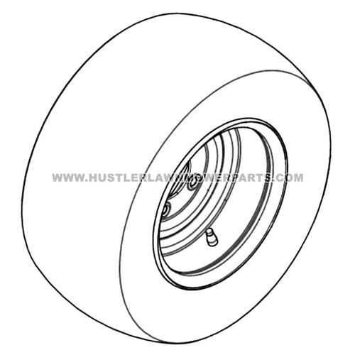 HUSTLER 606013 - TIR/WHL 20X10.00-10 SLV - Image 2