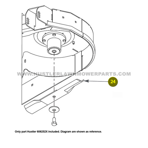 Parts lookup Hustler 606252X Blade OEM diagram