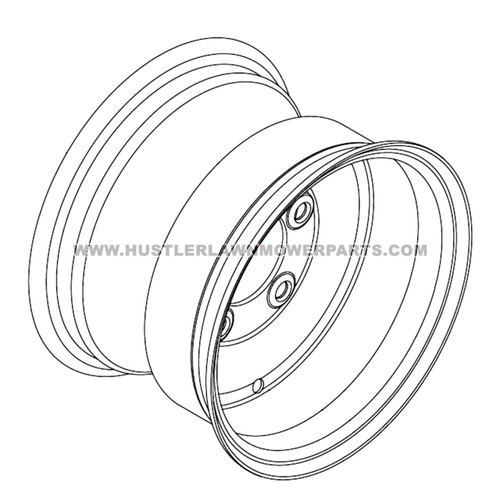 HUSTLER 606255 - WHEEL 10X7 - Image 2