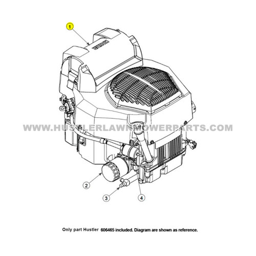 Parts lookup Hustler 606465 KOH Air Filter OEM diagram