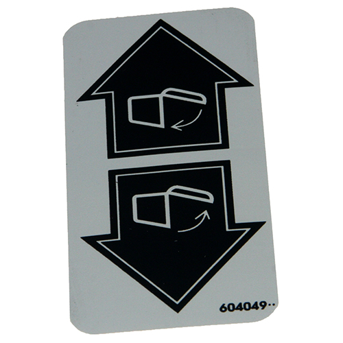 HUSTLER 604049 - DECAL HOPPER POSITION - Image 1