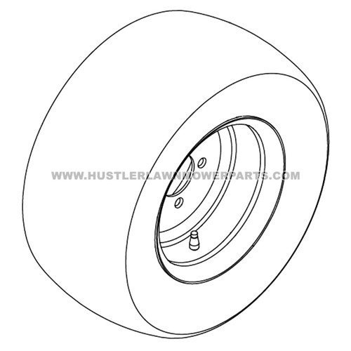 HUSTLER 607816 - TIRE/WHEEL 20X10.00-10 BLK - Image 2