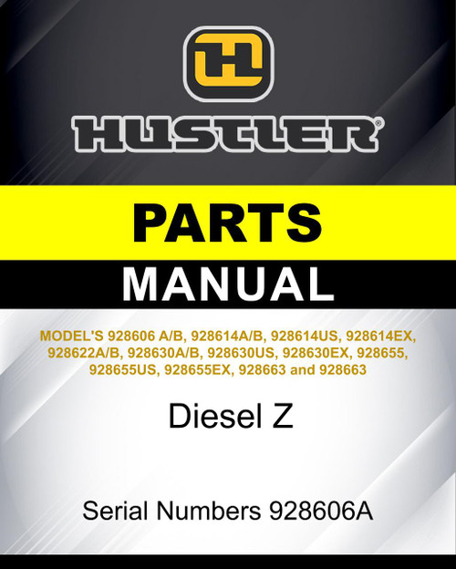 Hustler Diesel Z SN 928606A parts manual