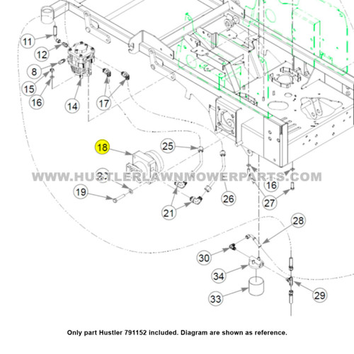 HUSTLER MOTOR WHITE CE-14 CCW 791152 - DIAGRAM