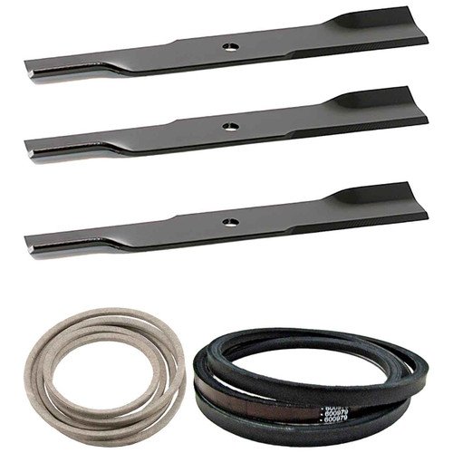 Hustler Fastrak SD 48" Blades x3 & Belts Kit OEM (L-F-CW)